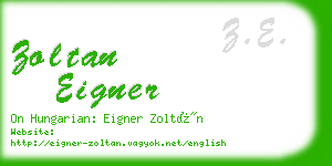 zoltan eigner business card